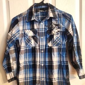 Boys button up Helix shirt, size small